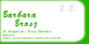 barbara brosz business card